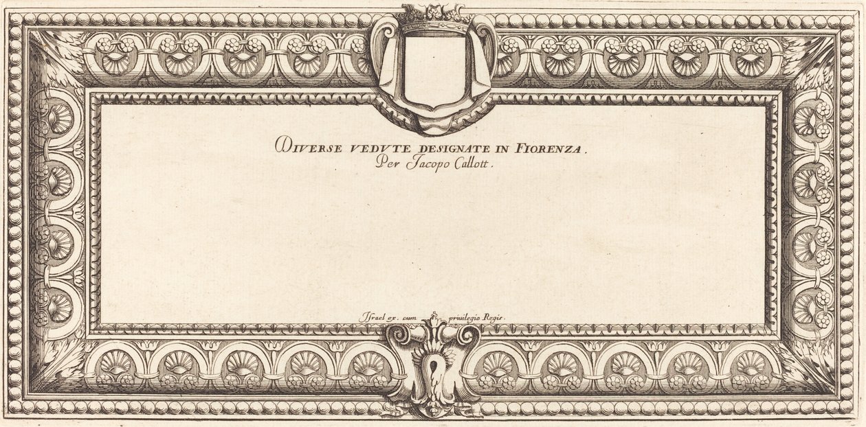 Pàgina de títol dels "Diversos paisatges italians" de Callot finès tekijältä Francois Collignon