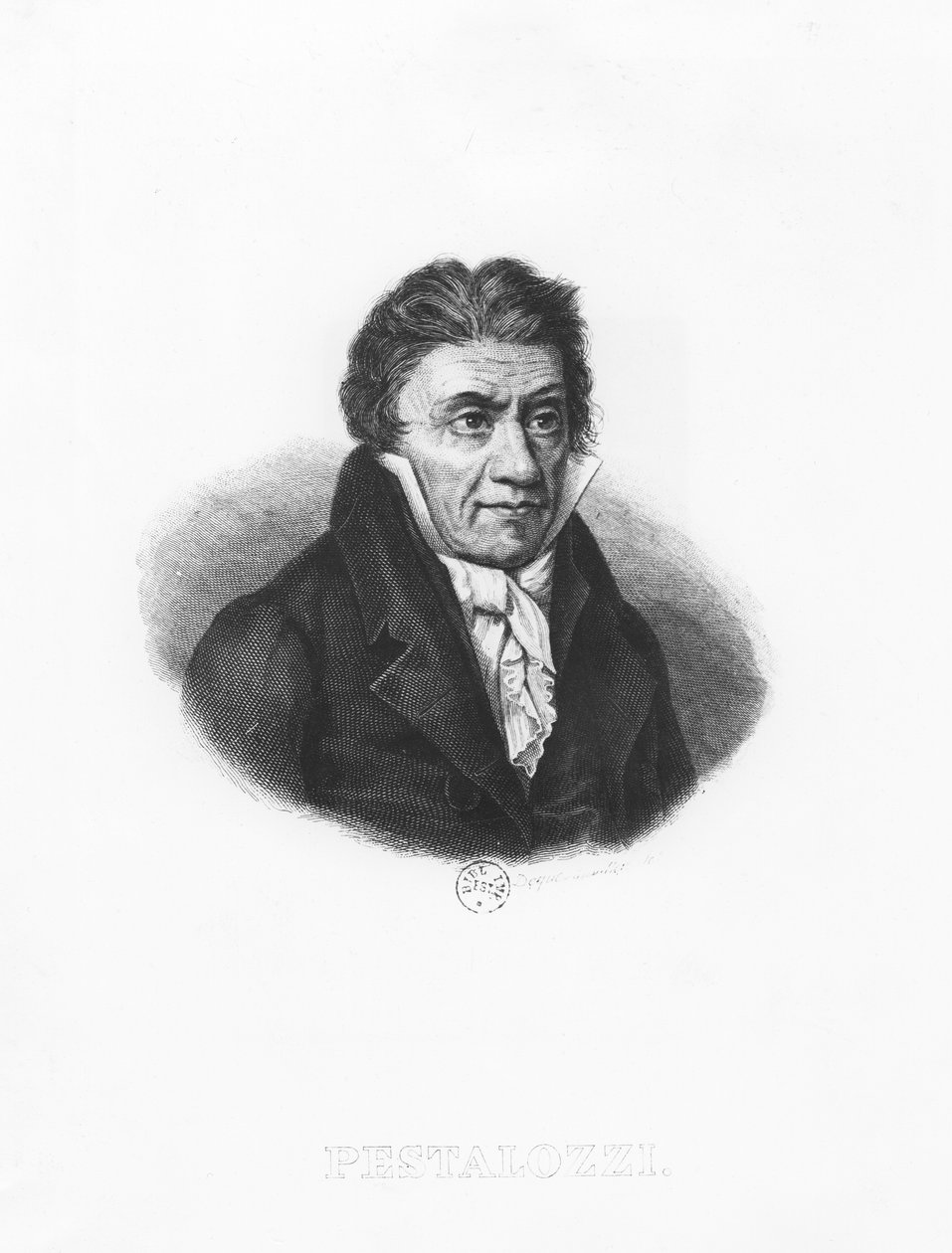 Johann Heinrich Pestalozzin muotokuva tekijältä Francois Dequevauviller