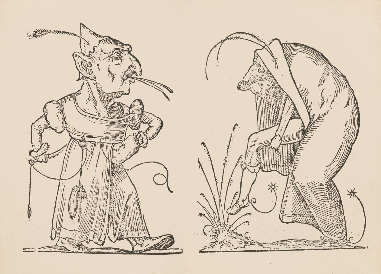 Les Songes Drolatiques de Pantagruel, joka sisältää useita keksinnön hahmoja ..., [1565]. tekijältä Francois Desprez