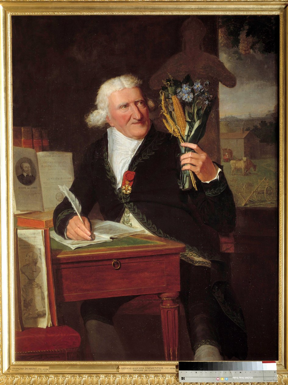Muotokuva Antoine Augustinista, paroni Parmentierista (1737-1813), edustava agronomi, joka käyttää kunnialegioonaa. François Dumont l