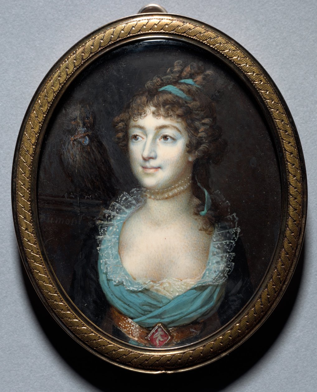 Mademoiselle Marie-Anne Adelaide Le Normandin muotokuva, n. 1793. tekijältä Francois Dumont