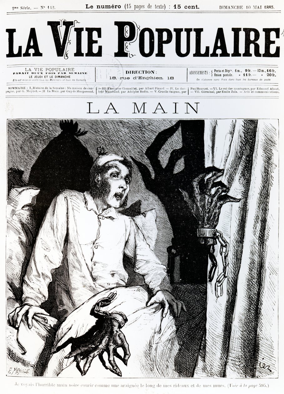The Hand, La Vie Populairen etukansi, 1885 tekijältä Francois Edouard Zier