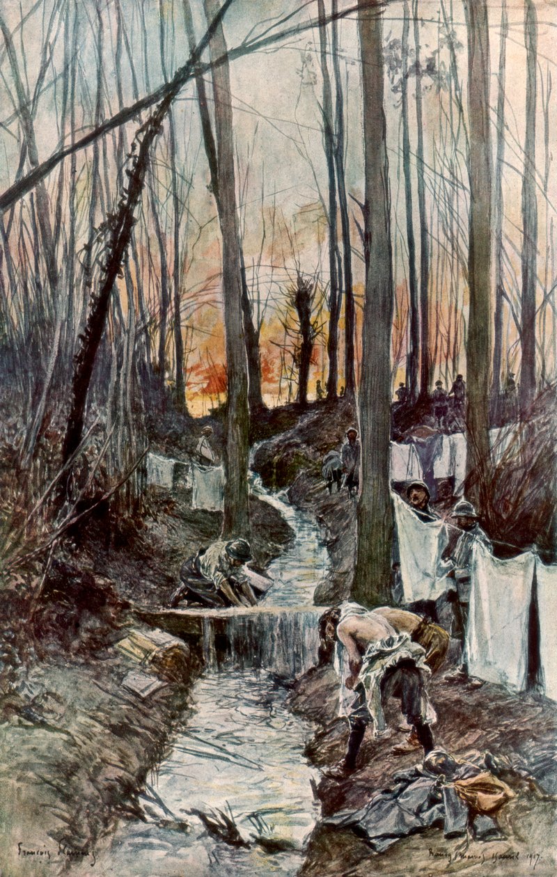 Roucy Aisnen metsässä, 15. huhtikuuta 1917, 1926. tekijältä Francois Flameng