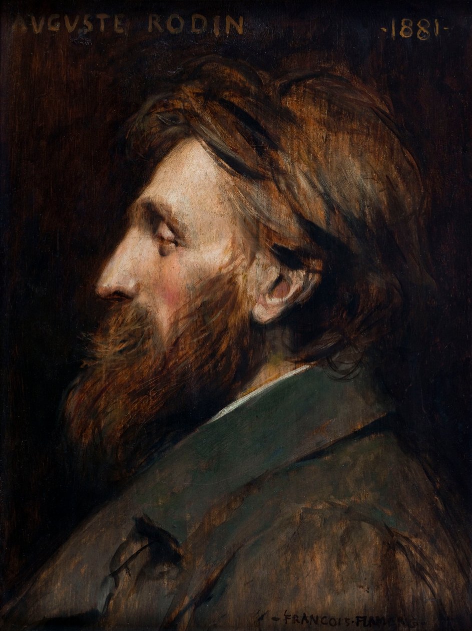 Auguste Rodinin muotokuva 1840-1917, 1881. tekijältä Francois Flameng