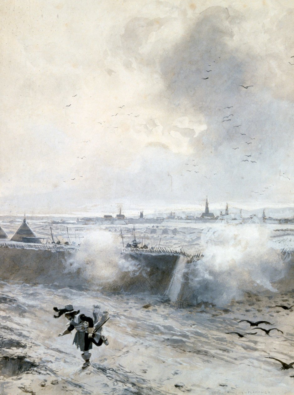 "Arrasin piiritys Ludvig XIII:n alaisuudessa", 30-vuotias sota, 1640 1800-luvun loppu 1900-luvun alku tekijältä Francois Flameng