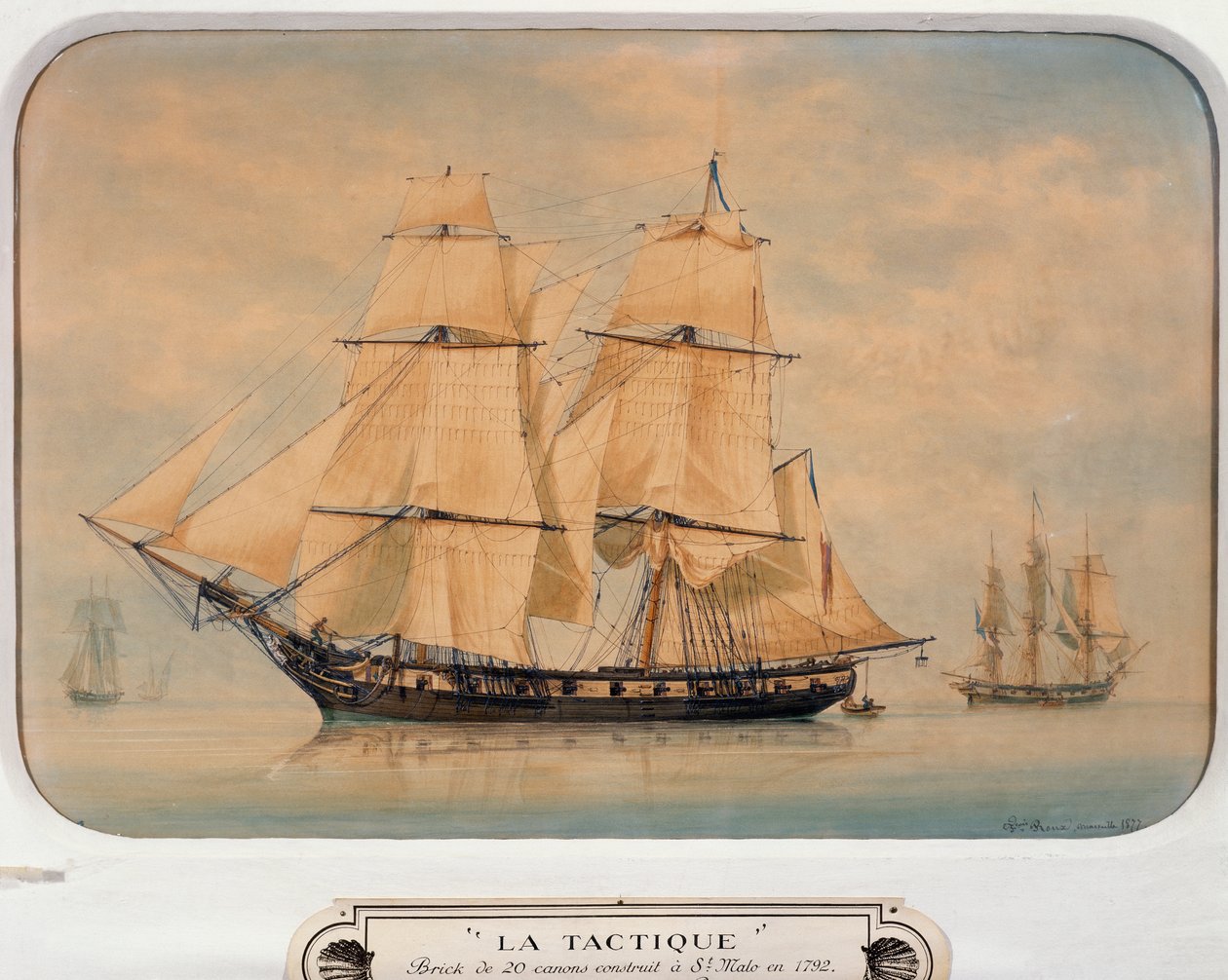 Taktinen priki, rakennettu vuonna 1792, Francois Roux (1811-1882), Ranska tekijältä Francois Geoffroy Roux