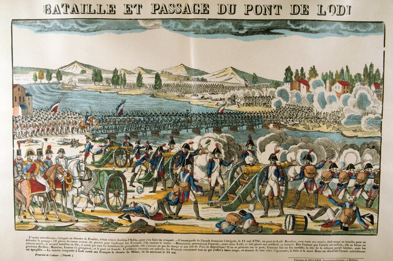 Taistelu ja Lodin sillan ylitys, 11. toukokuuta 1796 tekijältä Francois Georgin