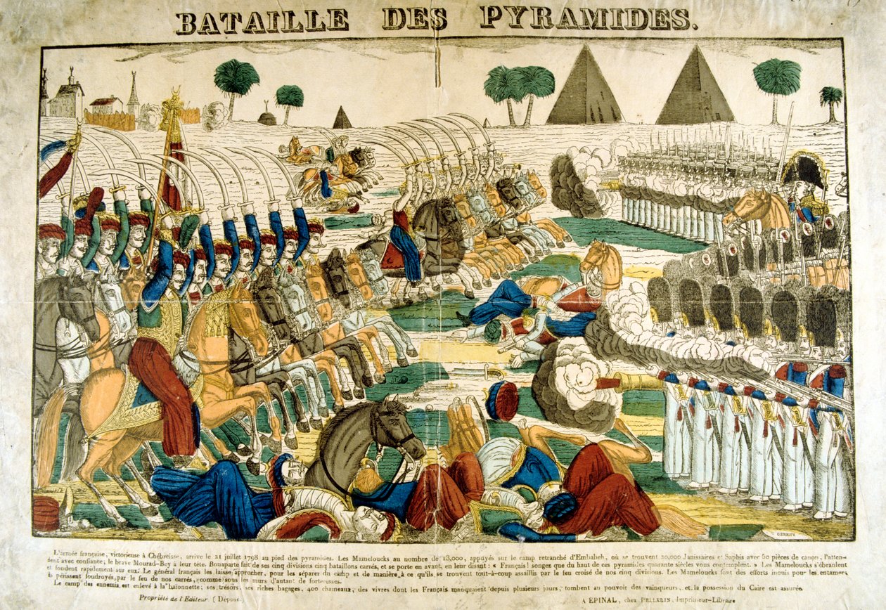 Pyramidien taistelu, 21. kesäkuuta 1798, c1835 tekijältä Francois Georgin