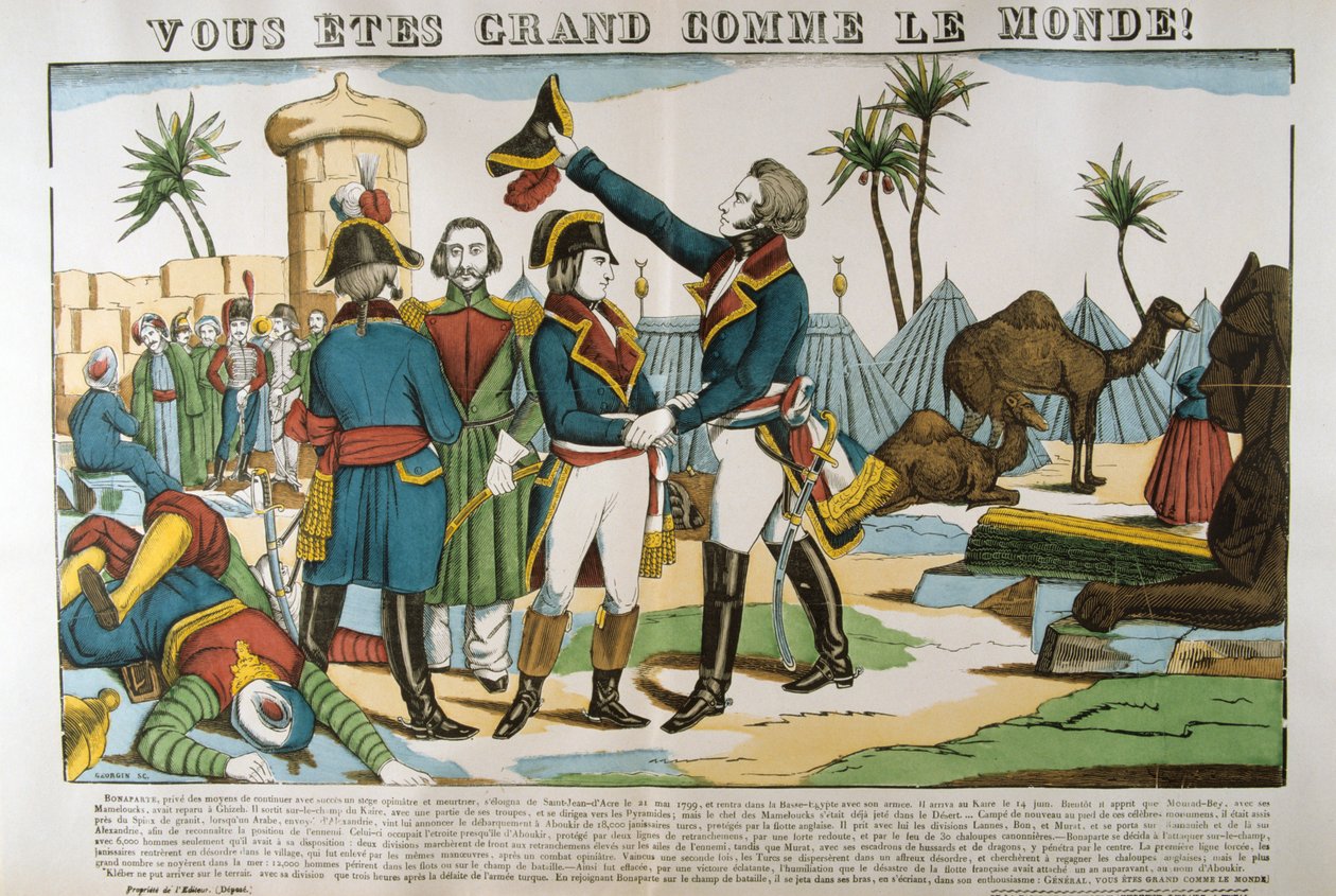 Napoleon ja kenraali Kleber matkalla Egyptiin, 1798, c1835 tekijältä Francois Georgin