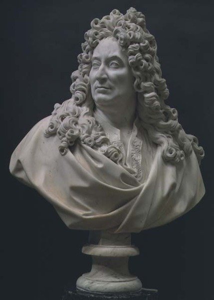 Nicolas Boileaun (1636-1711) muotokuva-rintakuva (marmori). tekijältä Francois Girardon