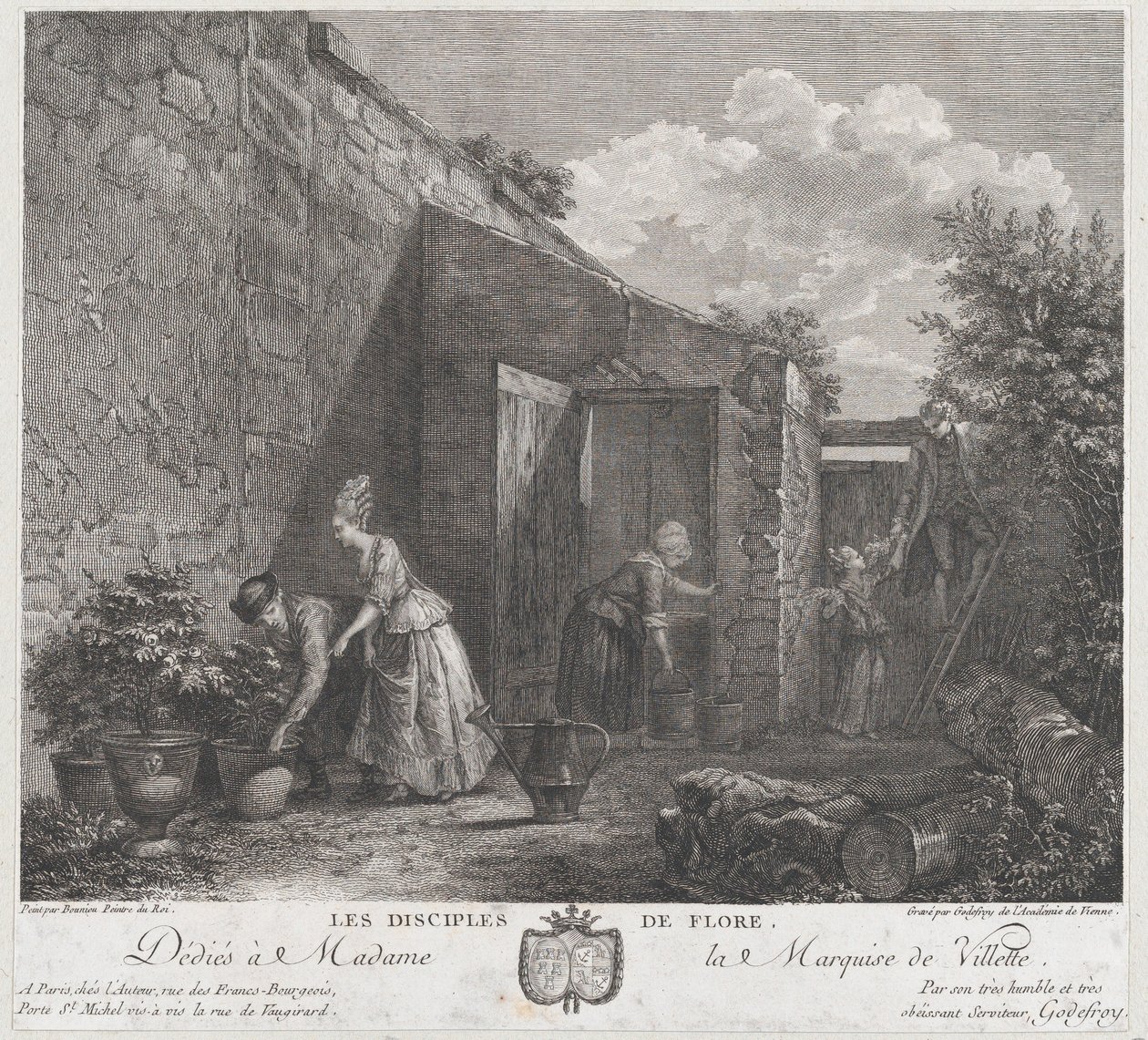 Floran opetuslapset, 1778. tekijältä Francois Godefroy
