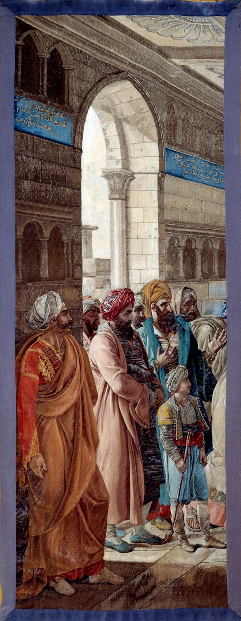 Egyptin kampanja (retkikunta) (1798-1801): Kenraali Napoleon Bonaparte lahjoittaa miekan sotapäälliköksi Mohammed El Koraimille, Aleksandrian kuvernöörille, kunnioittaakseen arvoa, jolla hän oli puolustanut kaupunkiaan ja vahvistanut sen toimistossaan 3. tekijältä Francois Henri Mulard