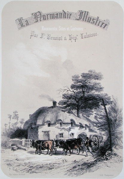 Etukuva Normandian Ornen aluetta käsittelevästä luvusta "La Normandie Illustreesta", kaivertanut Charpentier, julkaistu Nantesissa 1852 (kaiverrus) tekijältä Francois Hippolyte (after) Lalaisse