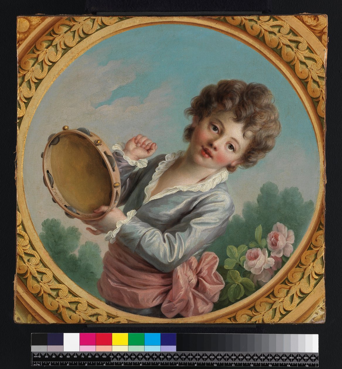Lapsi tamburiinin kanssa, 1772 tekijältä Francois Hubert Drouais