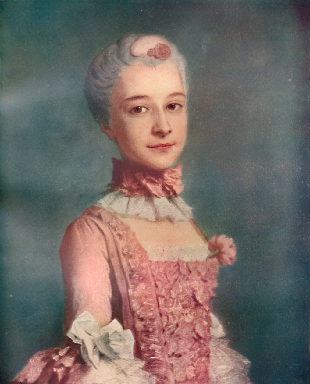 La Dame En Rose, 1700-luku, 1911 tekijältä Francois Hubert Drouais
