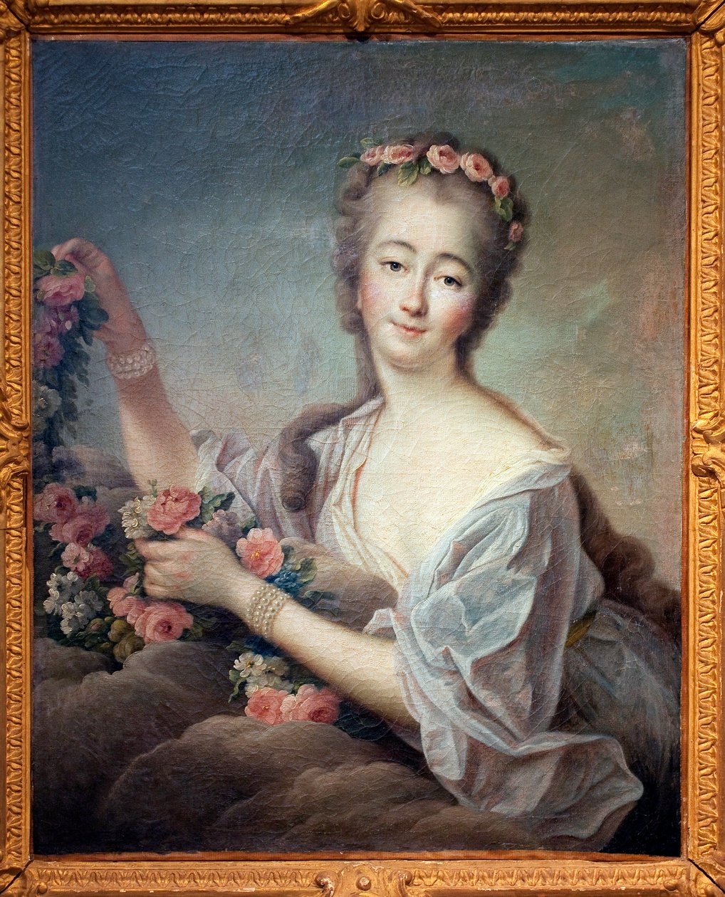 Muotokuva rouva du Barry en Floresta (Jeanne Becu, Barryn kreivitär (tai rouva) (1743-1793)) - Francois Hubert Drouais