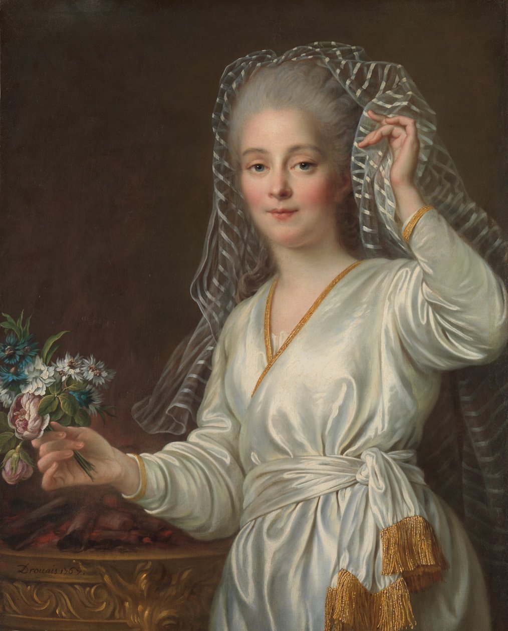 Nuoren naisen muotokuva Vestalina, 1767. tekijältä Francois Hubert Drouais