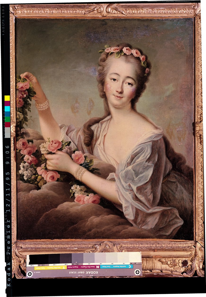 Kreivitär du Barryn (1743-93) muotokuva Florana tekijältä Francois Hubert Drouais