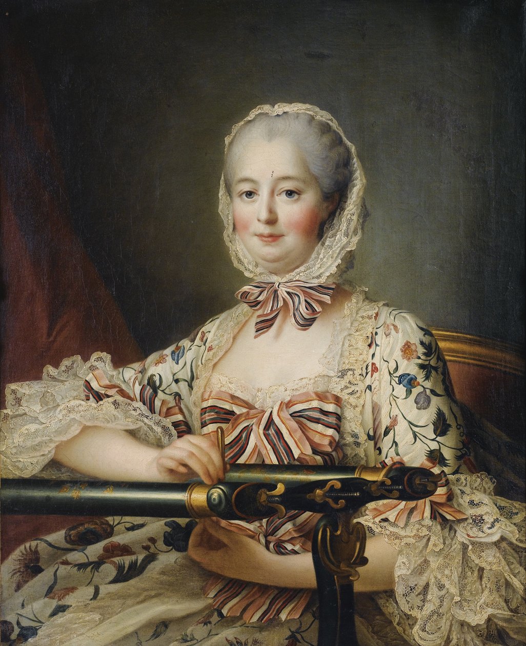 Markiisi de Pompadourin muotokuva 1721-1764 tekijältä Francois Hubert Drouais