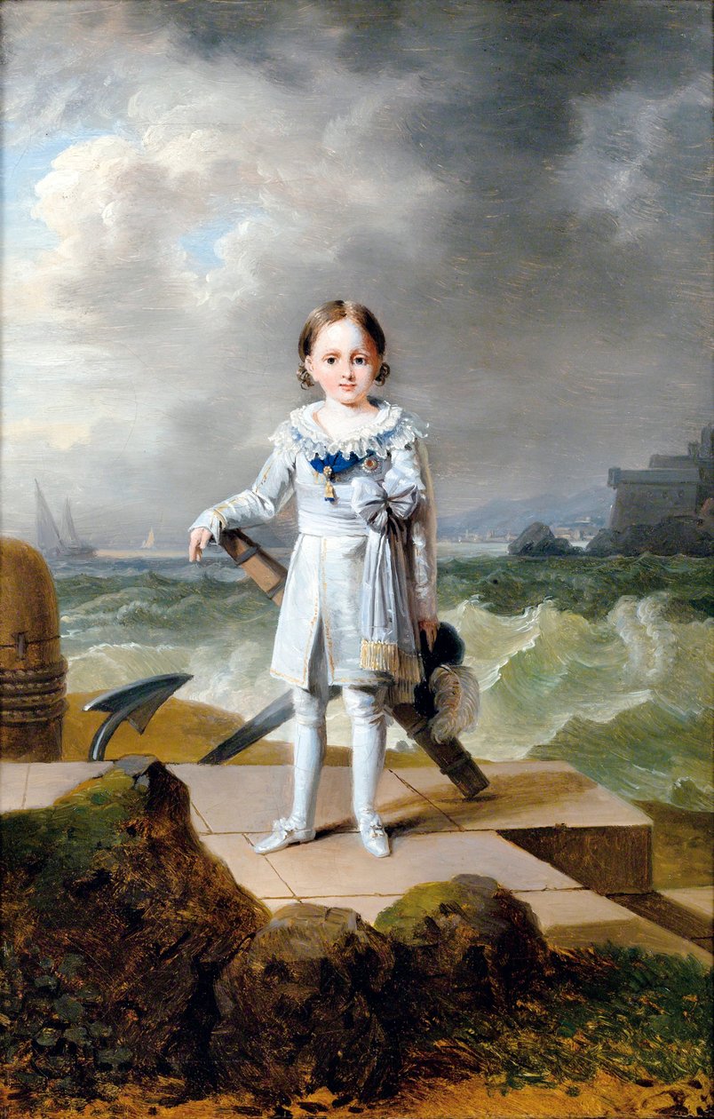 Prinssi Napoleon Louis Bonaparten (1804-1831) muotokuva (Napoleon-Louis Bonaparten muotokuva) Francois-Joseph Kinsonin (1770-1839) maalaus noin 1810 - Öljy kankaalle, 33x22 - Yksityiskokoelma tekijältä Francois Josephe Kinson