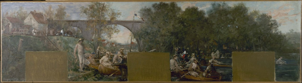 Nogent-sur-Marnen kaupungintalon luonnos: Veneilijät Marne-joella tekijältä Francois Lafon
