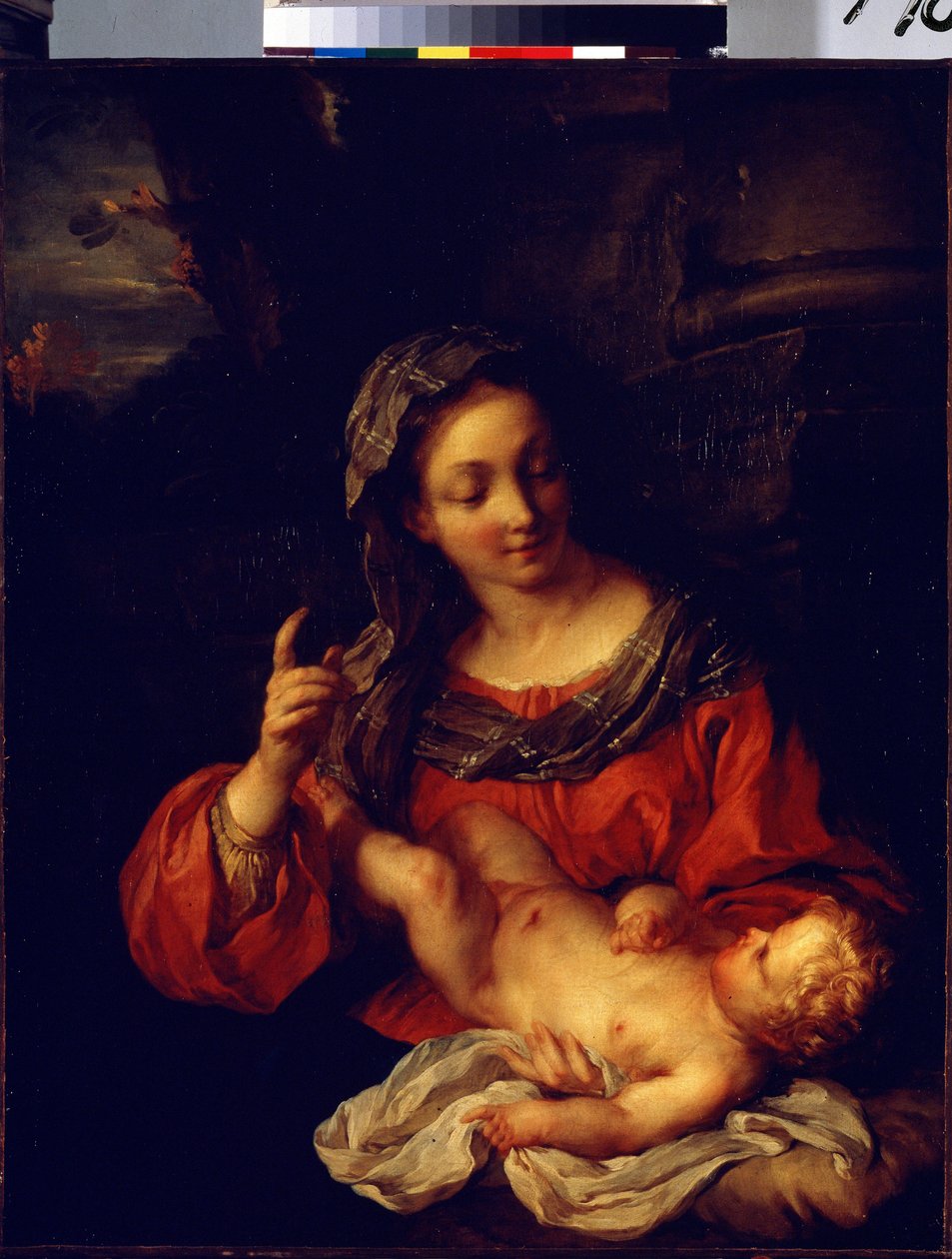 ""Neitsyt ja lapsi"" (Neitsyt ja lapsi) François Le Moynen (1688-1737) maalaus 1730 Eremitaaši-museo Pietari tekijältä François Lemoyne