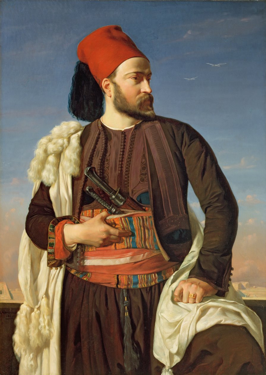 Muotokuva Leconte de Florisista Egyptin armeijan univormussa, 1840 tekijältä Francois Leon Benouville
