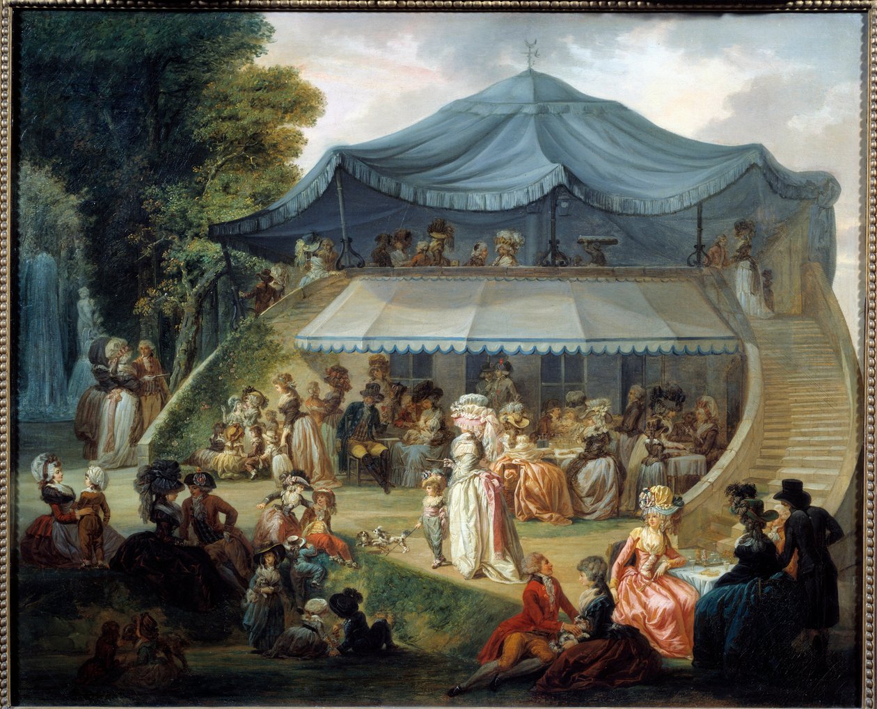 Juhlat Colisseella. François Louis Joseph Watteaun (1758-1823) maalaus tekijältä Francois Louis Joseph Watteau