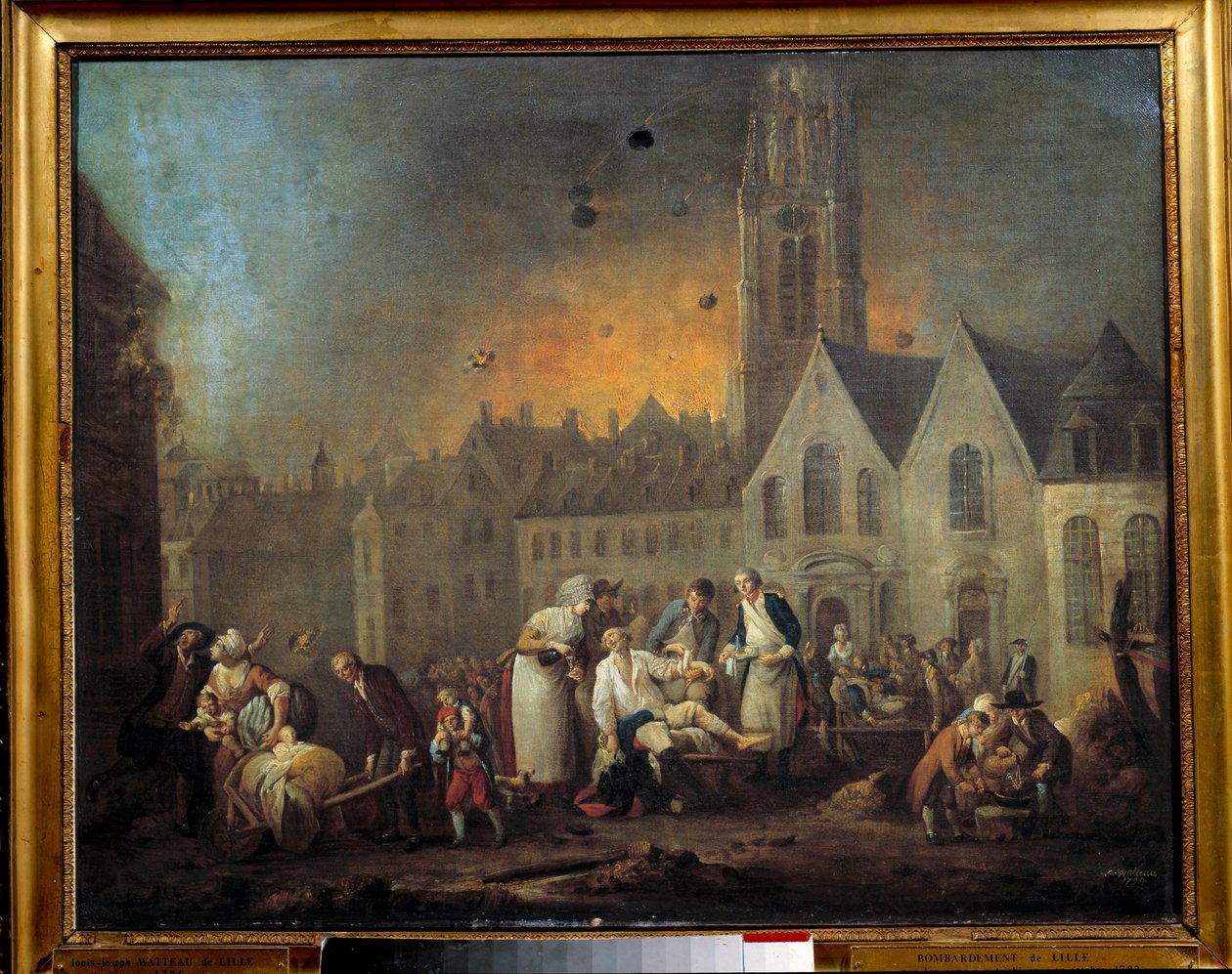 Vallankumoukselliset sodat: Lillen piiritys tekijältä Francois Louis Joseph Watteau