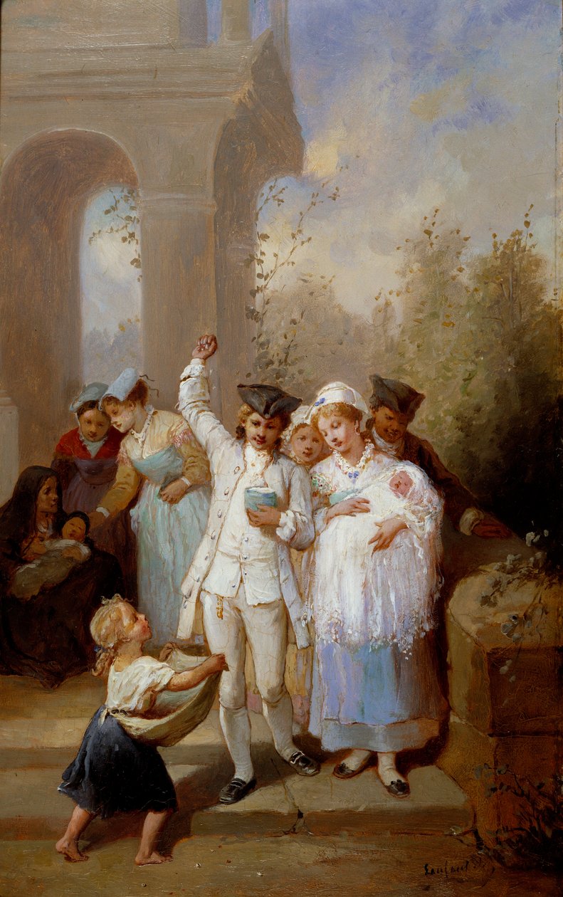 Francois Louis Lanfantin kastemaalaus Lanfant de Metzin (1814-1892) 1800-luvun yksityinen kokoelma tekijältä Francois Louis Lanfant de Metz