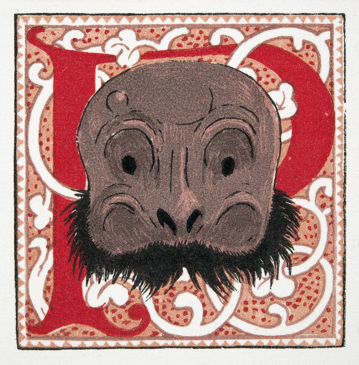 Kasvonaamio, pubi. 1922 (stensiiliprintti) tekijältä Francois Louis Schmied