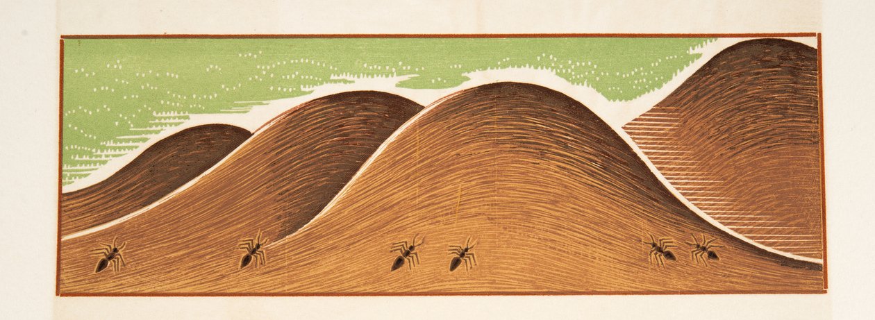 Graafinen kuvitus teoksesta Prometheus kahleissa, Aiskhylos, julkaisu. 1941 (sabluunapainatus) tekijältä Francois Louis Schmied