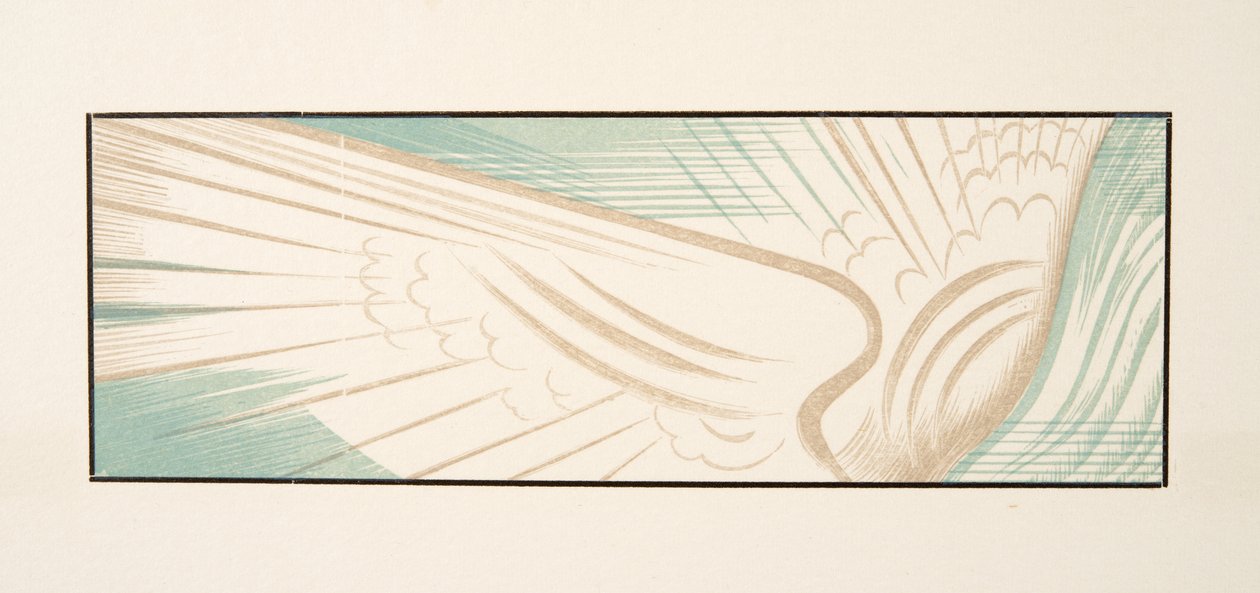 Graafinen kuvitus teoksesta Prometheus kahleissa, Aiskhylos, julkaisu. 1941 (sabluunapainatus) tekijältä Francois Louis Schmied