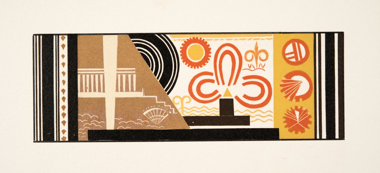 Graafinen kuvitus teoksesta Prometheus kahleissa, Aiskhylos, julkaisu. 1941 (sabluunapainatus) tekijältä Francois Louis Schmied