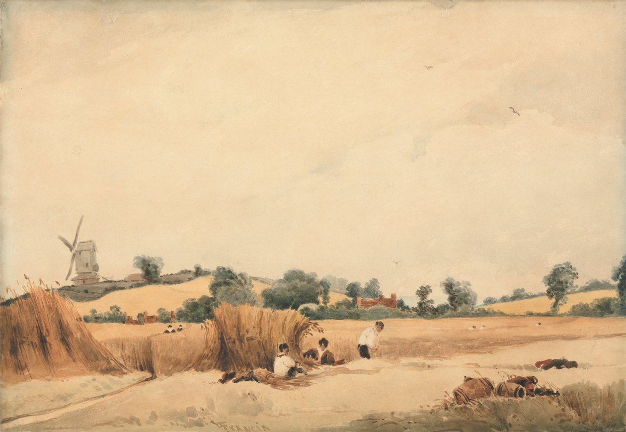 Sadonkorjuu tekijältä Francois Louis Thomas Francia