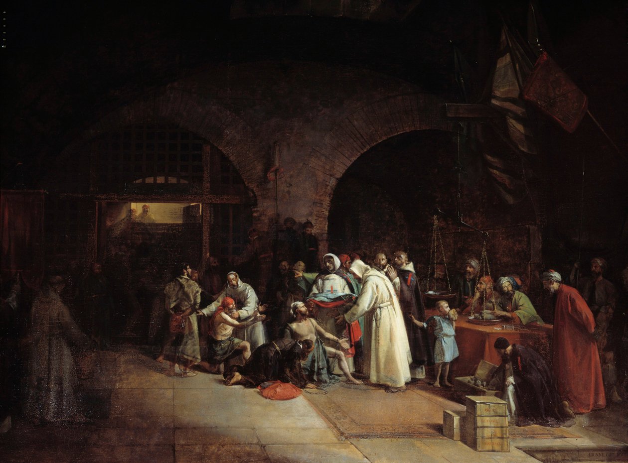 Algerian ranskalainen kolonisaatio: "" Vankien lunastus Algerian vankiloissa"" François Marius Granet