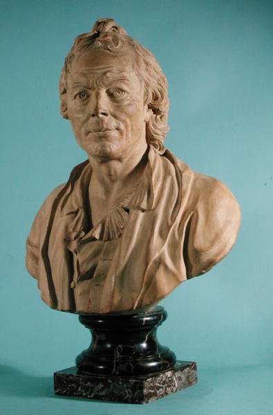 Christoph Willibald Gluckin (1714-87) rintakuva (kipsi) tekijältä Francois Martin
