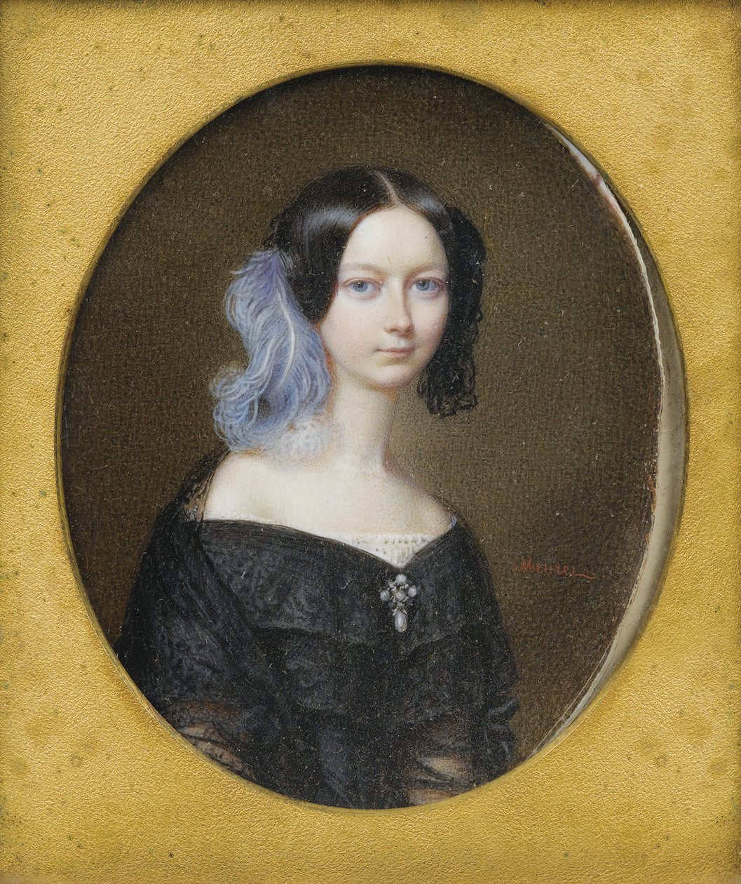 Mecklenburg-Schwerinin herttuatar Helene 1814-1858, myöhemmin Orléansin herttuatar, noin 1835 tekijältä Francois Meuret