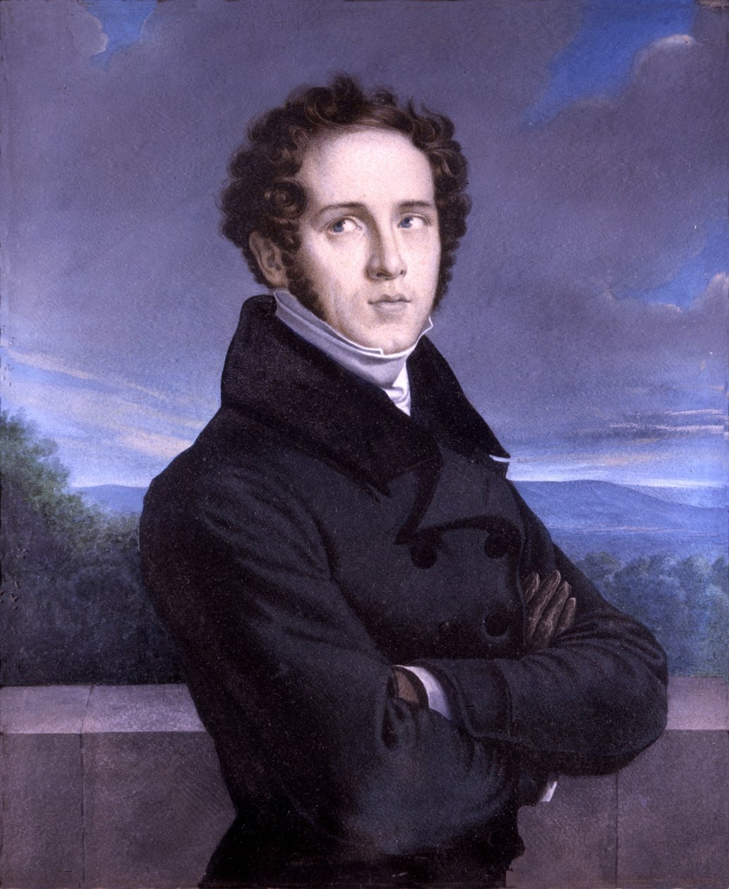 Vincenzo Bellinin (1801-1835) muotokuva (öljy kankaalle) tekijältä Francois Millet