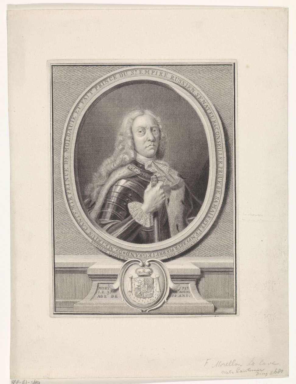Dimitrie Cantemirin (1673-1723) muotokuva tekijältä Francois Morellon la Cave