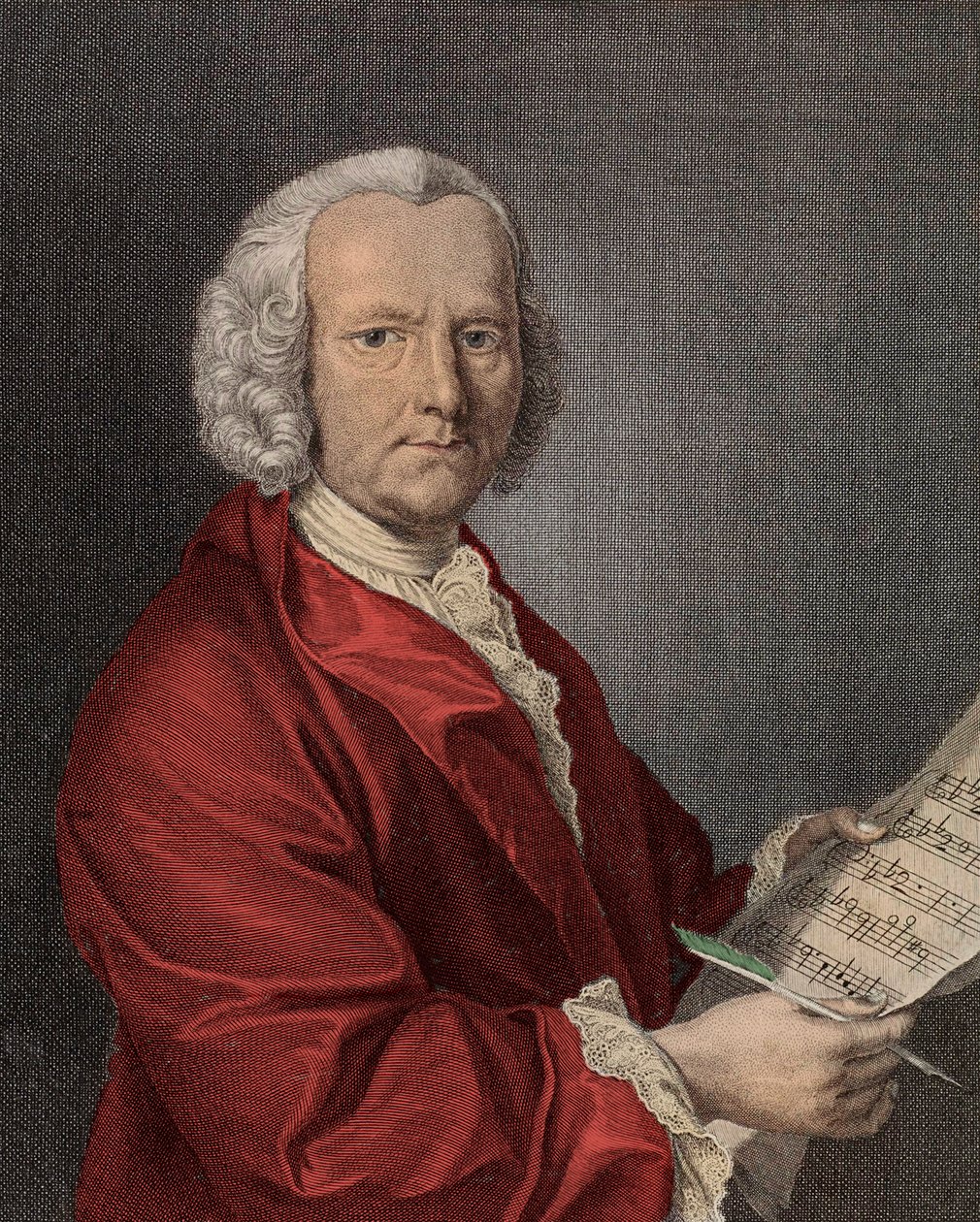 Willemin muotokuva Feschin (1687-1761) kaiverrus Francois La Cavesta tekijältä Francois Morellon la Cave