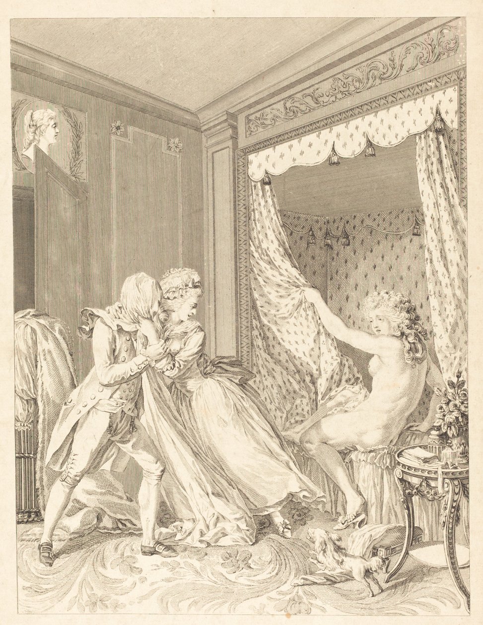 Välinpitämätön tekijältä Francois Nicolas Barthelemy Dequevauviller after Antoine Borel