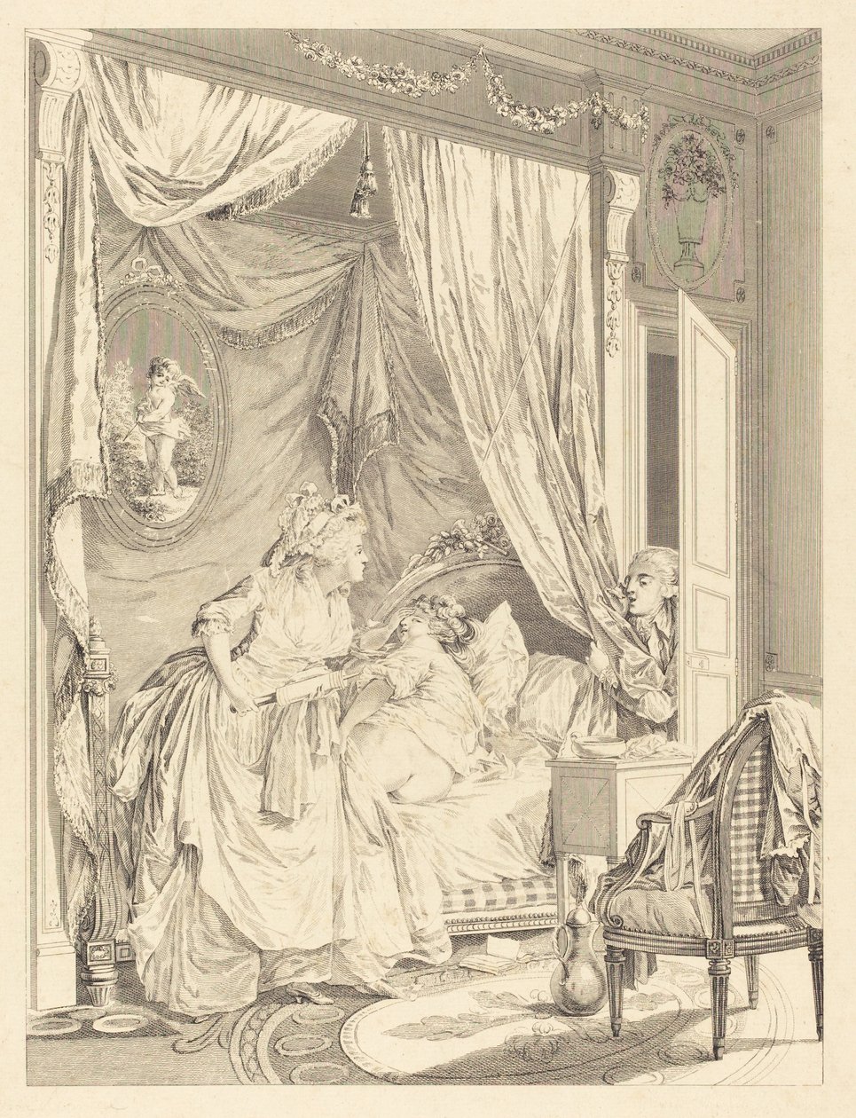 Takaisku tekijältä Francois Nicolas Barthelemy Dequevauviller after Nicolas Lavreince