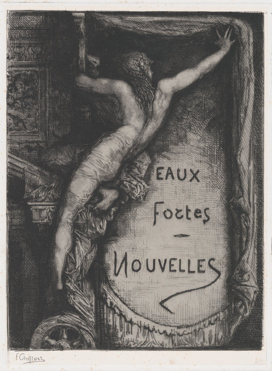 Kansi Eaux Fortes Nouvellesille, 1800-luvun loppu. tekijältä Francois Nicolas Chifflart