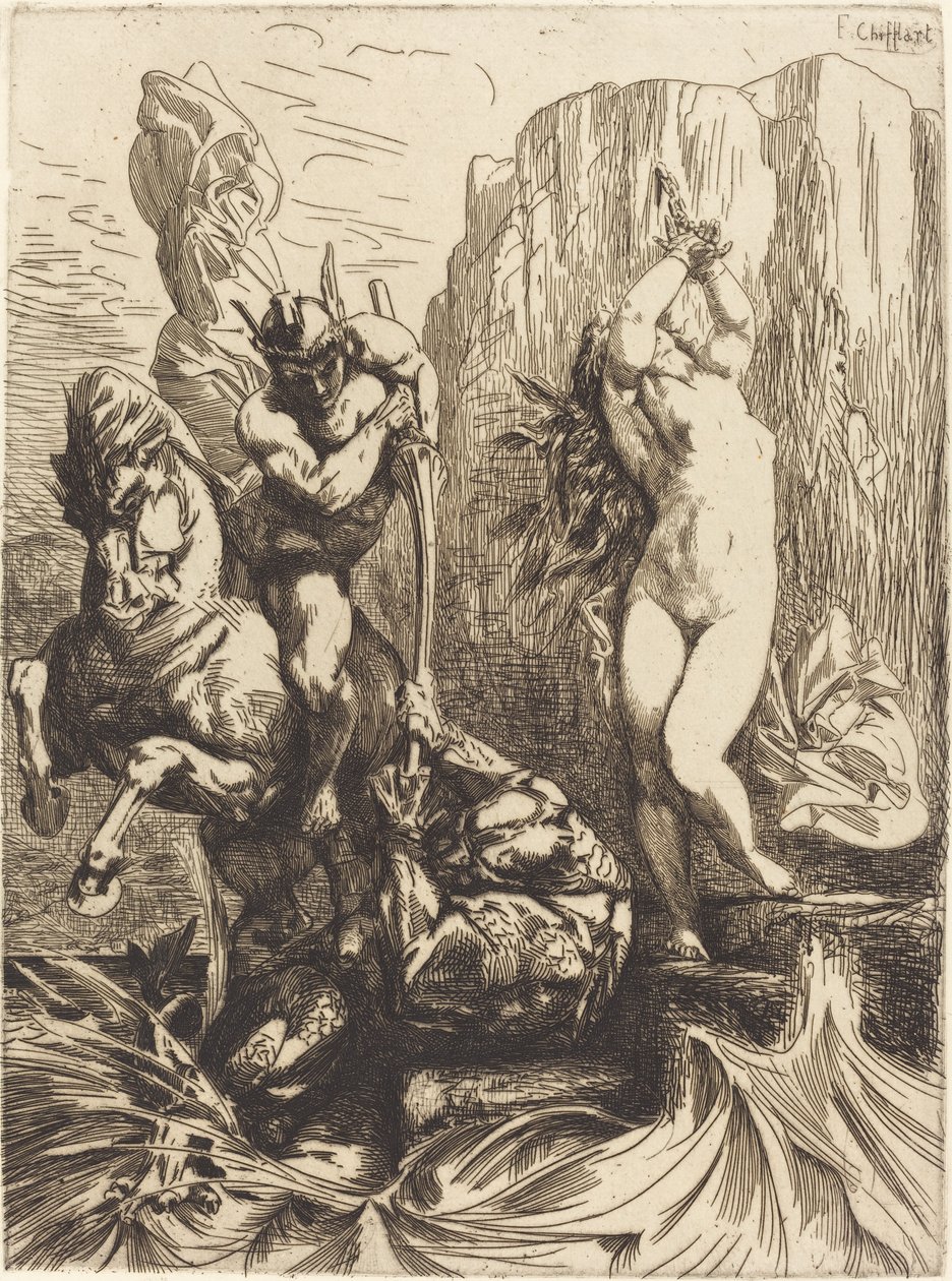 Perseus ja Andromeda tekijältä Francois Nicolas Chifflart