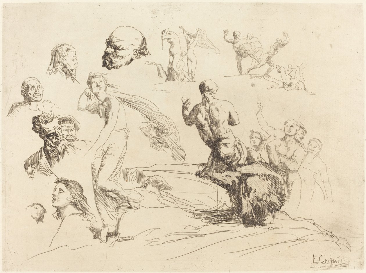 Sketch Sheet tekijältä Francois Nicolas Chifflart
