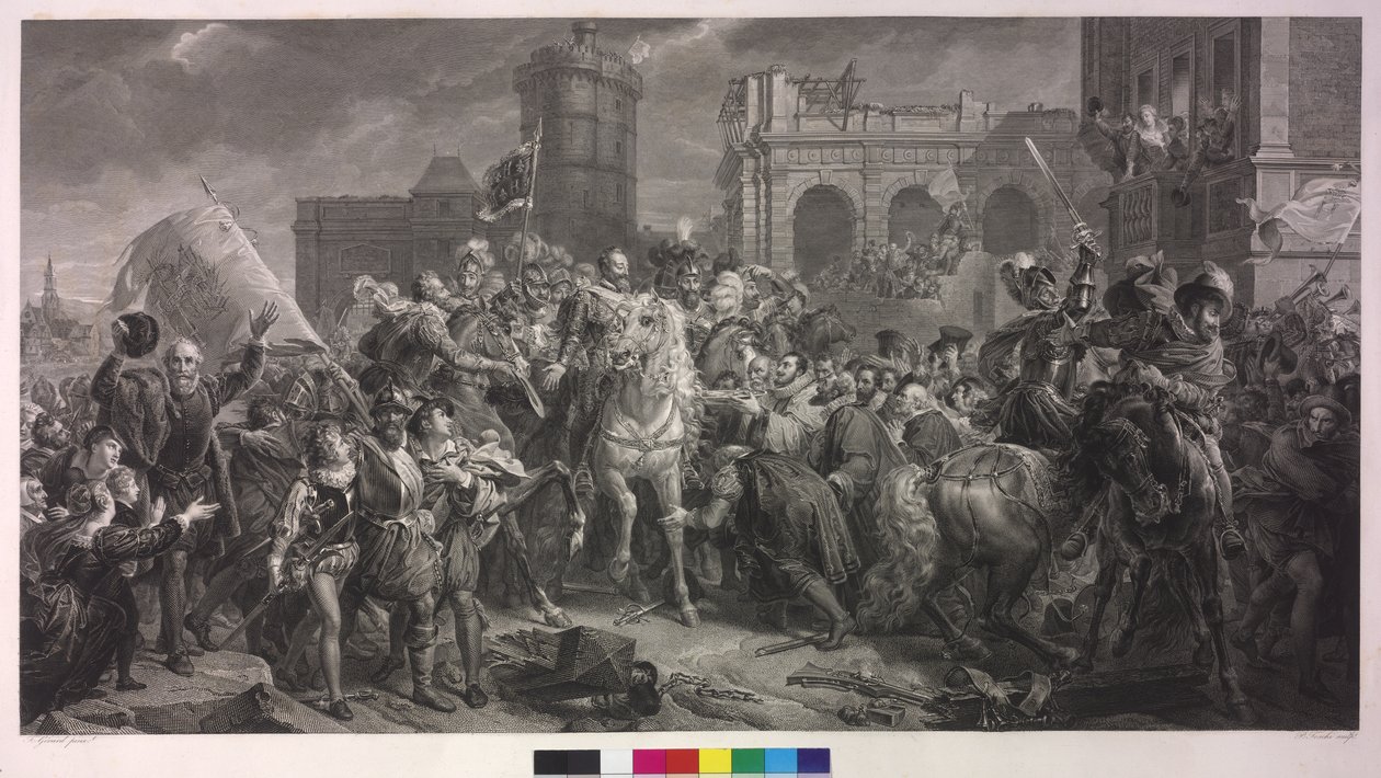 Ranskan Henrik IV Pariisissa 22. maaliskuuta 1594 tekijältä Francois Pascal Simon Baron Gerard