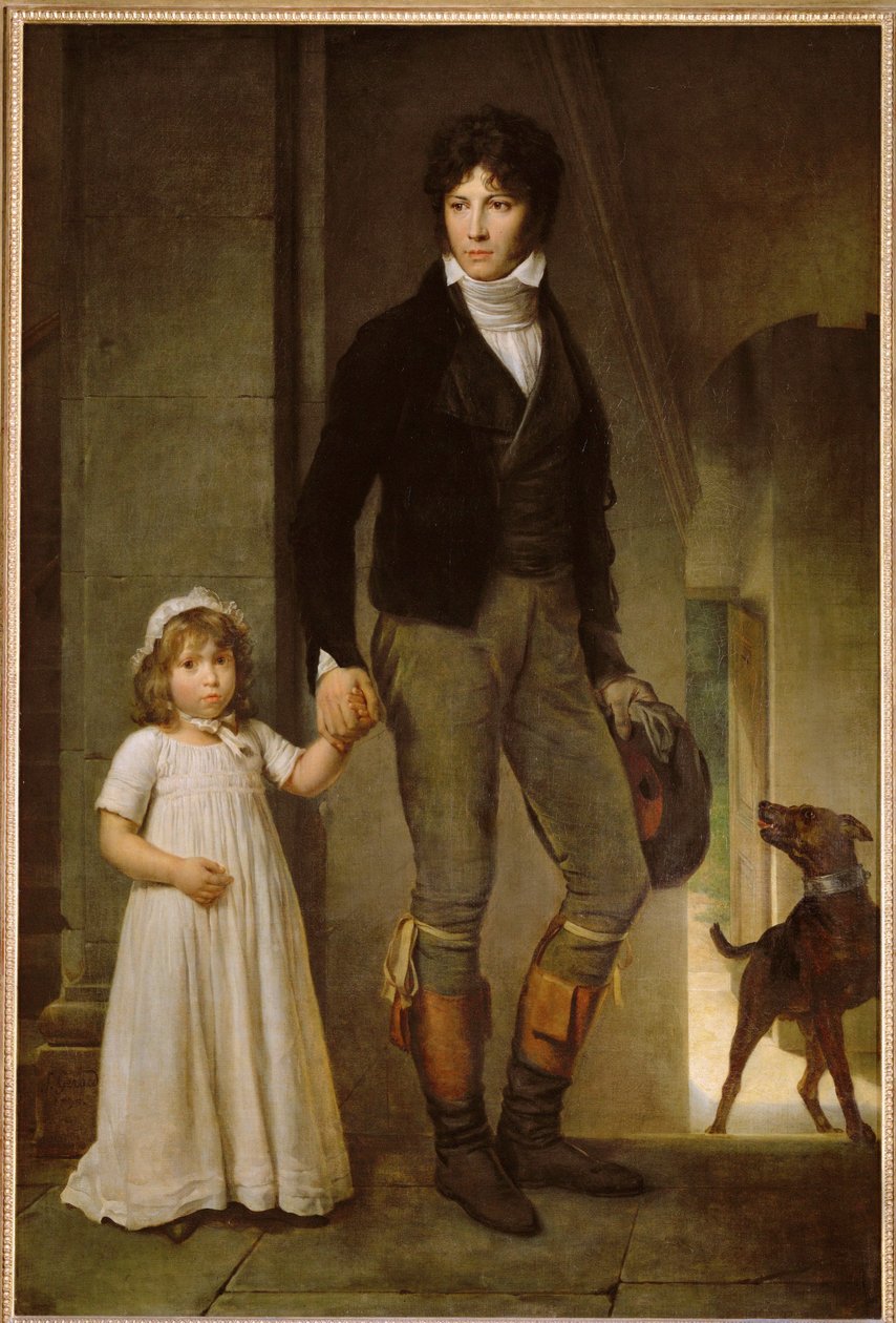 Le peintre Isabey et sa fille - Maalari Jean-Baptiste Isabey ja hänen tyttärensä Alexandrine ... tekijältä Francois Pascal Simon Baron Gerard