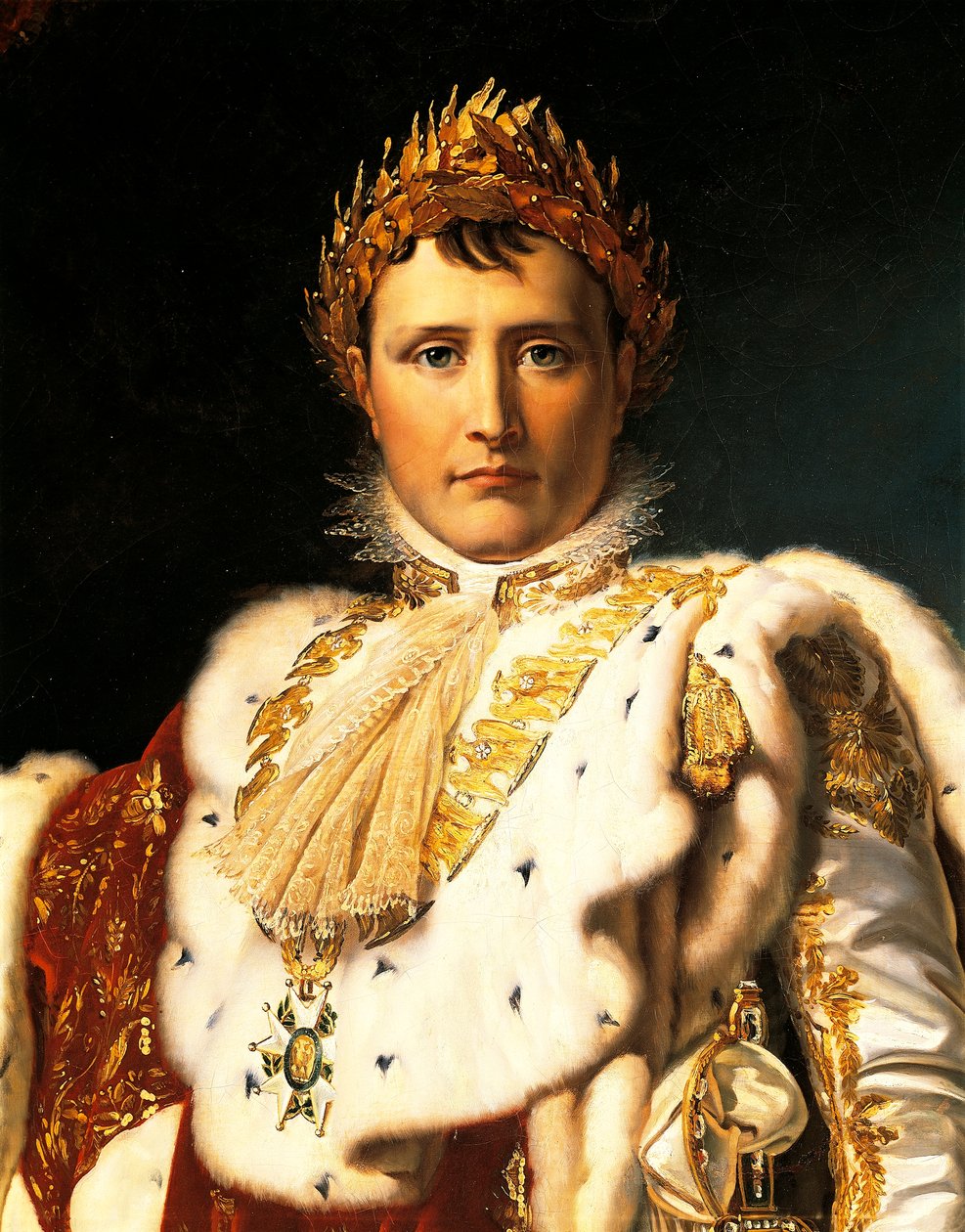 Napoleon Bonaparte keisarin kaapuissa, kirjoittanut Francois Baron Gerard (1770-1837) noin 1805 tekijältä Baron François Pascal Simon Gérard