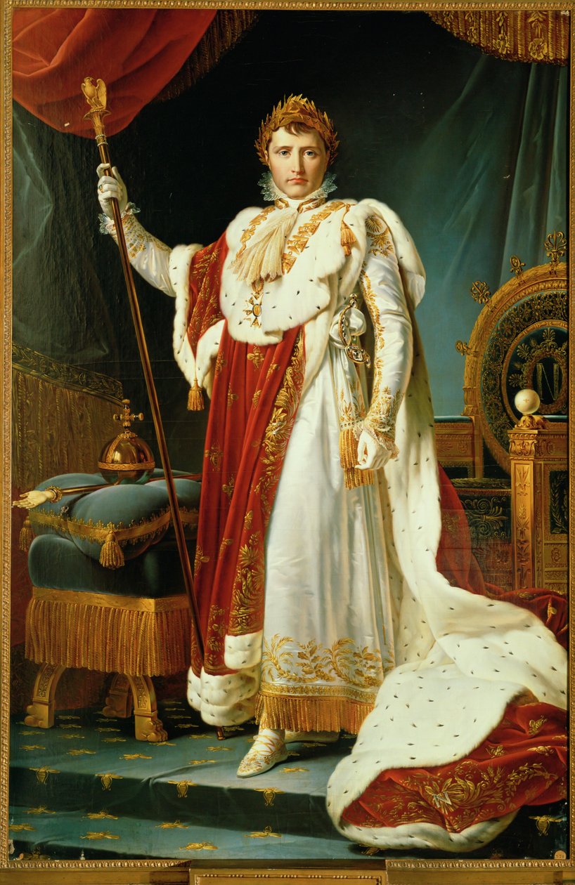 Napoleon I kruunajaispuvussa ... tekijältä Francois Pascal Simon Baron Gerard